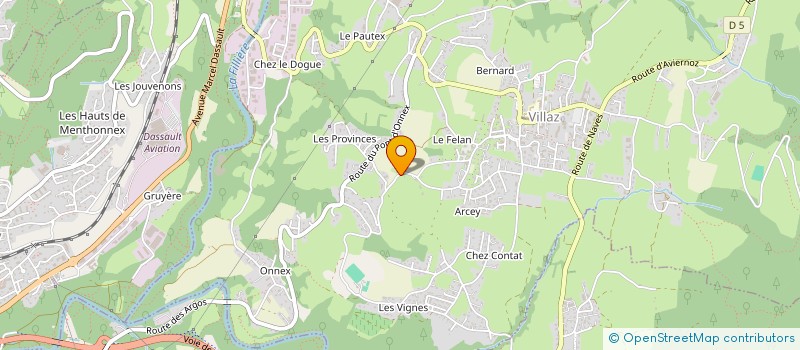 localisation de l'entreprise RESONANCE IMMOBILIERE  VILLAZ