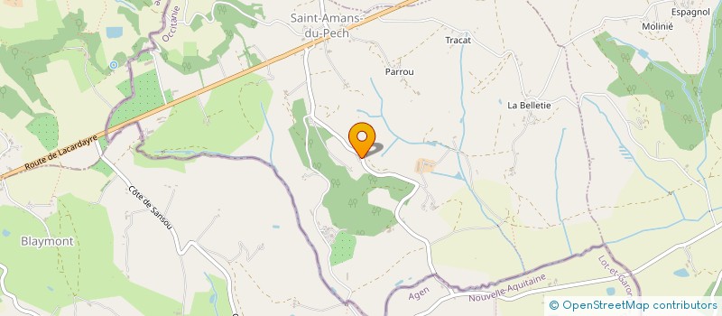 localisation de l'entreprise RESOURCE  ST AMANS DU PECH