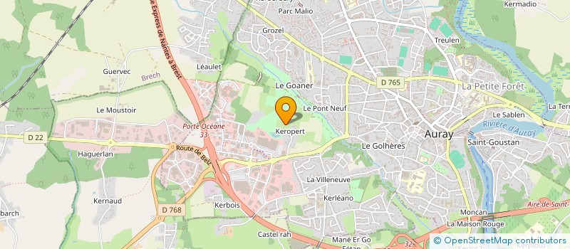 localisation de l'entreprise RESPIRE JIU JITSU BREIZH à AURAY