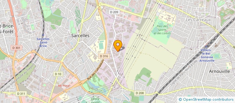 localisation de l'entreprise RESSORT SERVICES  SARCELLES