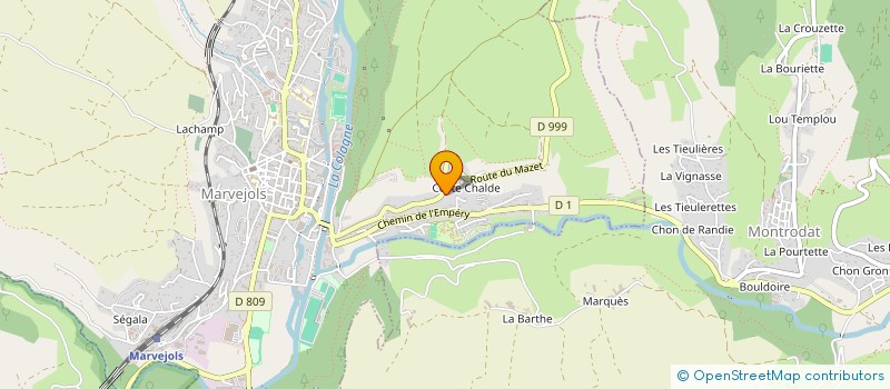 localisation de l'entreprise RESSOUCHE LE MAZET  LACHAMP-RIBENNES