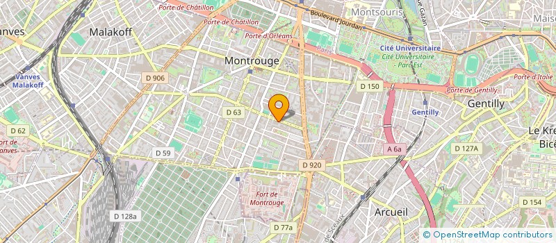 localisation de l'entreprise RESSOURCE ATELIER INGENIERIE DEVEL COMMU à MONTROUGE
