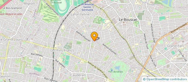 localisation de l'entreprise RESSOURCE FITNESS CLUB à LE BOUSCAT