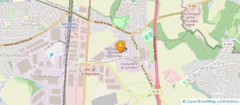 localisation de l'entreprise RESSOURCE LOGISTIQUE MANAGEMENT à SURVILLIERS