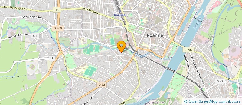 localisation de l'entreprise RESSOURCERIE ACORA  ROANNE