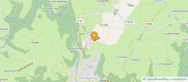 localisation de l'entreprise RESSOURCERIE LA DYNAMO à CHAMBON-SUR-VOUEIZE