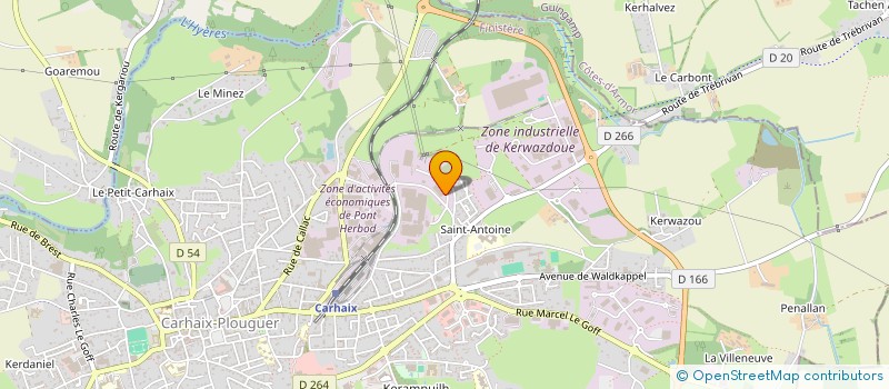 localisation de l'entreprise RESSOURCERIE TI RECUP' à CARHAIX PLOUGUER