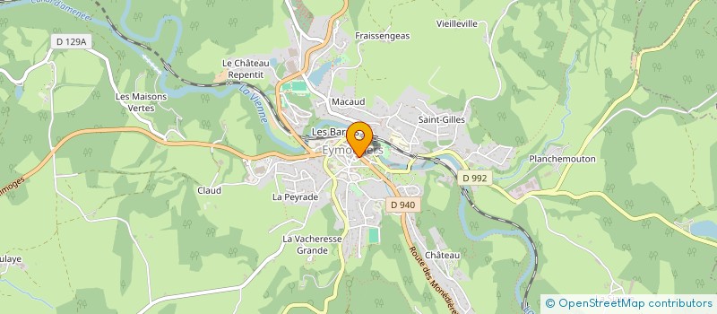 localisation de l'entreprise RESSOURCERIES DU LIMOUSIN à EYMOUTIERS