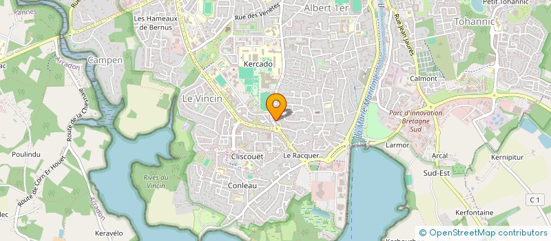 localisation de l'entreprise RESSOURCES COMMUNES à VANNES