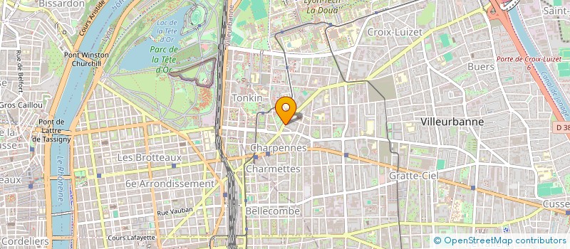 localisation de l'entreprise RESSOURCES DU COEUR  VILLEURBANNE