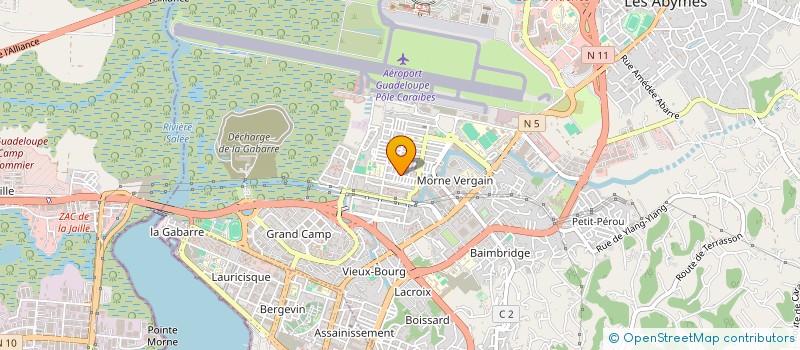 localisation de l'entreprise RESSOURCES ET FORMATIONS AUX ARTS DU SPECTACLE à LES ABYMES