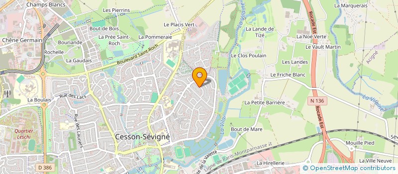 localisation de l'entreprise RESSOURCES FEMININES  SAINT-GREGOIRE