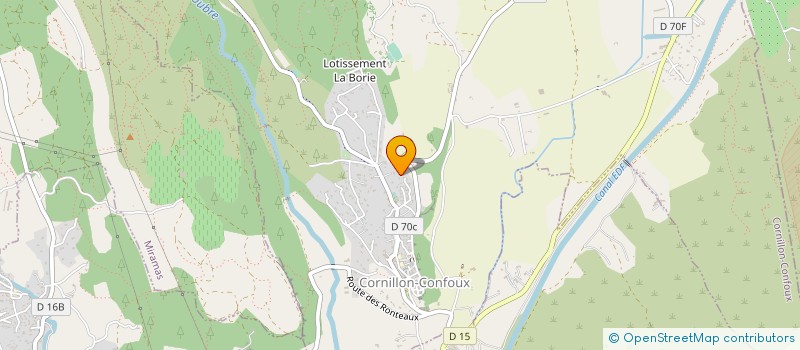 localisation de l'entreprise RESSOURCES HUMAINES ET CONSEILS à CORNILLON-CONFOUX