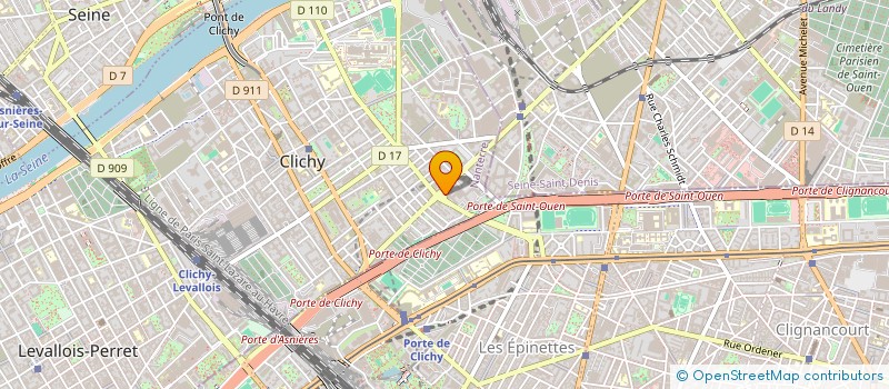 localisation de l'entreprise RESSOURCES HUMAINES FORMATION à CLICHY