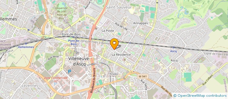 localisation de l'entreprise REST ADMINIS PTT DRT TRIOLO à VILLENEUVE-D'ASCQ