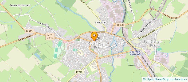 localisation de l'entreprise REST HOTEL L AGRICULTURE MAISON GLOUX  GOURNAY-EN-BRAY