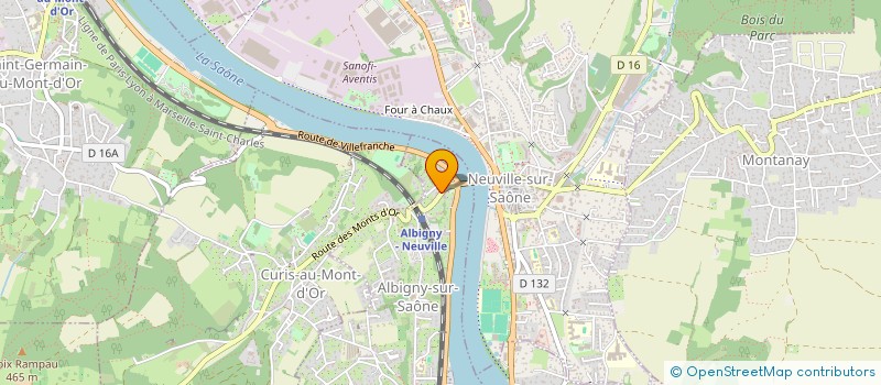 localisation de l'entreprise RESTAUBAT  ALBIGNY-SUR-SAONE