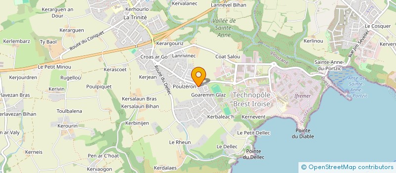 localisation de l'entreprise RESTAUR ADMINIS KERNEVENT à PLOUZANE