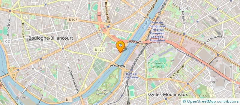 localisation de l'entreprise RESTAUR INTER ENTREPR SIEGE DE LA POSTE à BOULOGNE-BILLANCOURT