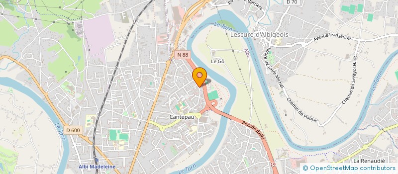 localisation de l'entreprise RESTAURANT ADMINIST PTT ALBI CANTEPAU à ALBI