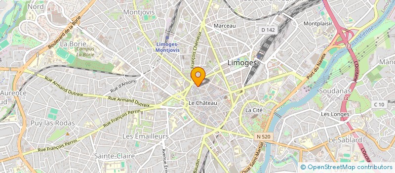 localisation de l'entreprise RESTAURANT ADMINST MINISTERE INTERIEUR à LIMOGES