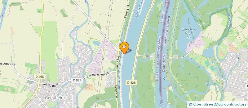 localisation de l'entreprise RESTAURANT AU BORD DU RHIN  GERSTHEIM