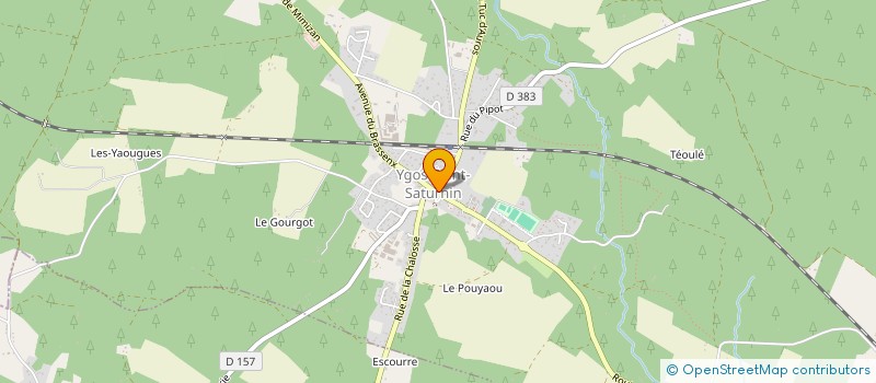 localisation de l'entreprise RESTAURANT COTE OUEST  YGOS-SAINT-SATURNIN
