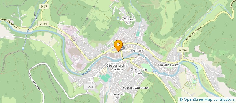 localisation de l'entreprise RESTAURANT DE L'AVENUE à ORNANS