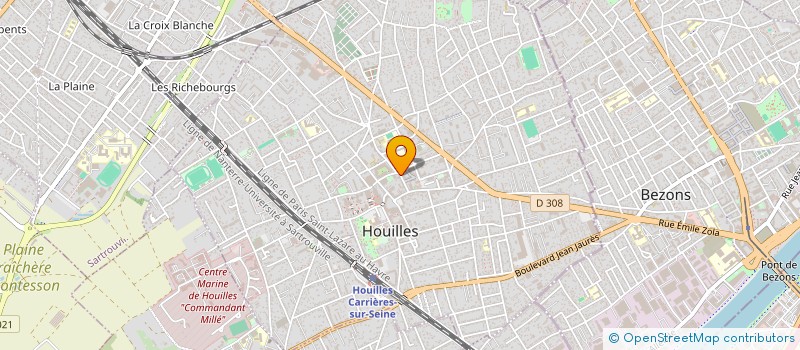 localisation de l'entreprise RESTAURANT DE L EGLISE  HOUILLES