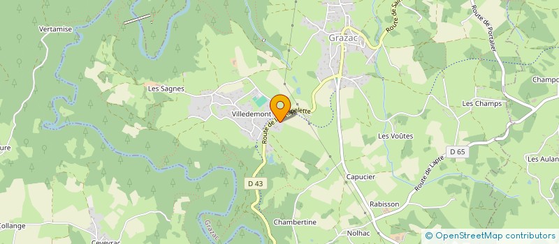 localisation de l'entreprise RESTAURANT DE LA CHAPELETTE  GRAZAC