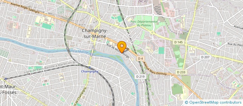 localisation de l'entreprise RESTAURANT DE LA MAIRIE  CHAMPIGNY-SUR-MARNE