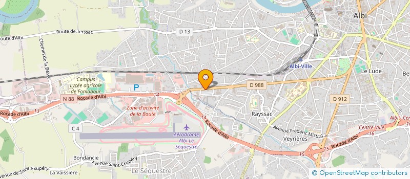 localisation de l'entreprise RESTAURANT DE LA PLAGE à ALBI