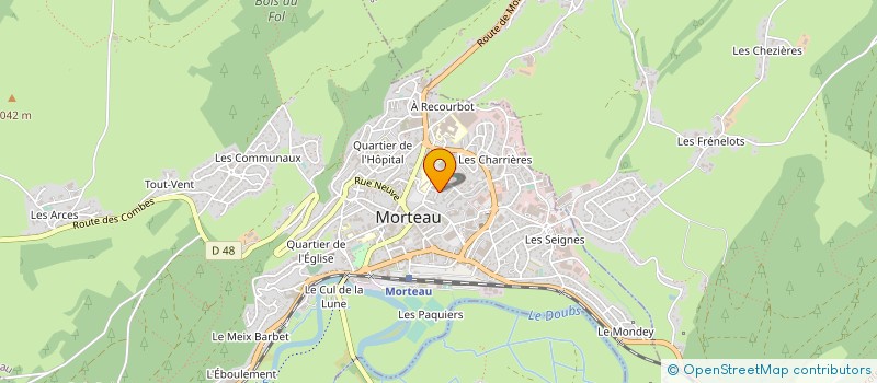 localisation de l'entreprise RESTAURANT DE LA ROCHE BERCAIL à MORTEAU