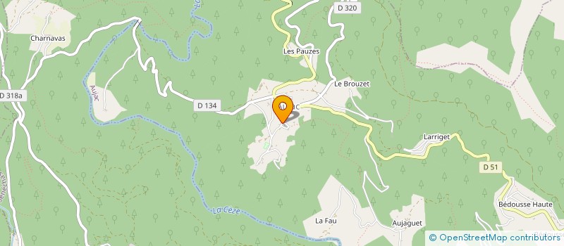 localisation de l'entreprise RESTAURANT DES AMIS  AUJAC