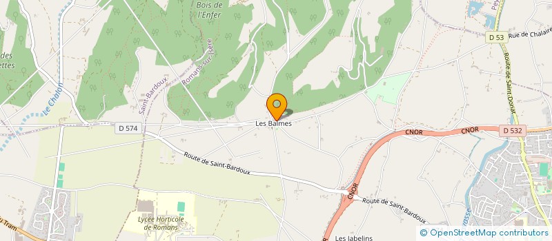 localisation de l'entreprise RESTAURANT DES BALMES LE TAHITI à ROMANS-SUR-ISERE