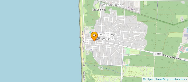 localisation de l'entreprise RESTAURANT DES CINQ M  VENDAYS-MONTALIVET