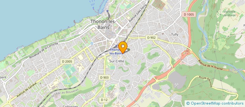 localisation de l'entreprise RESTAURANT DES MARRONNIERS à THONON-LES-BAINS