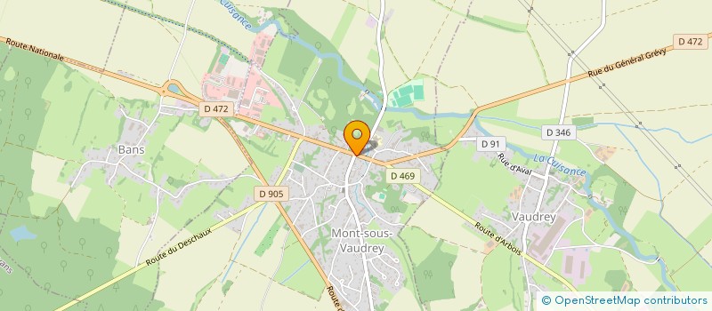 localisation de l'entreprise RESTAURANT DU CENTRE  MONT-SOUS-VAUDREY