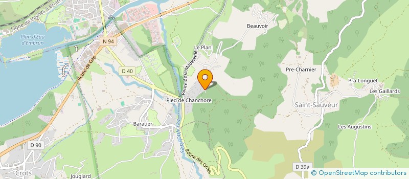 localisation de l'entreprise RESTAURANT DU LAC  EMBRUN