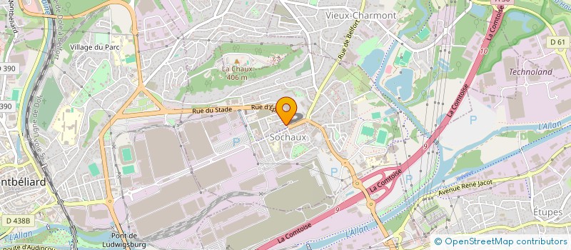 localisation de l'entreprise RESTAURANT DU PARC  SOCHAUX