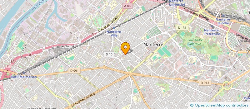 localisation de l'entreprise RESTAURANT DU PERSONNEL PTT à NANTERRE