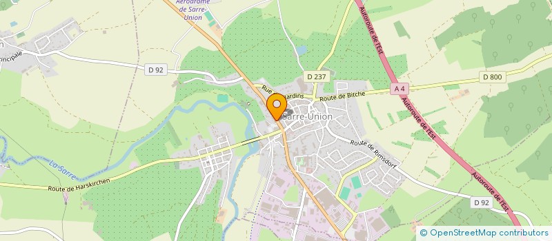 localisation de l'entreprise RESTAURANT ENTRE NOUS  SARRE-UNION