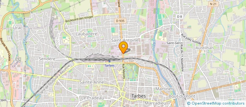 localisation de l'entreprise RESTAURANT GIAT INDUSTRIE C T A à TARBES