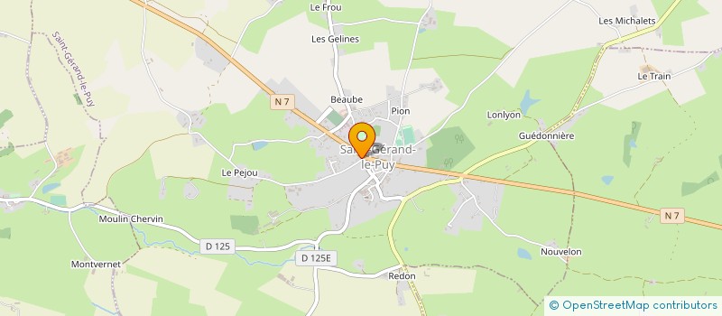 localisation de l'entreprise RESTAURANT HOTEL DE LA PAIX  SAINT-GERAND-LE-PUY