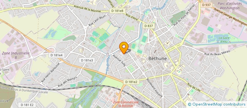 localisation de l'entreprise RESTAURANT HOTEL DES IMPOTS à BETHUNE