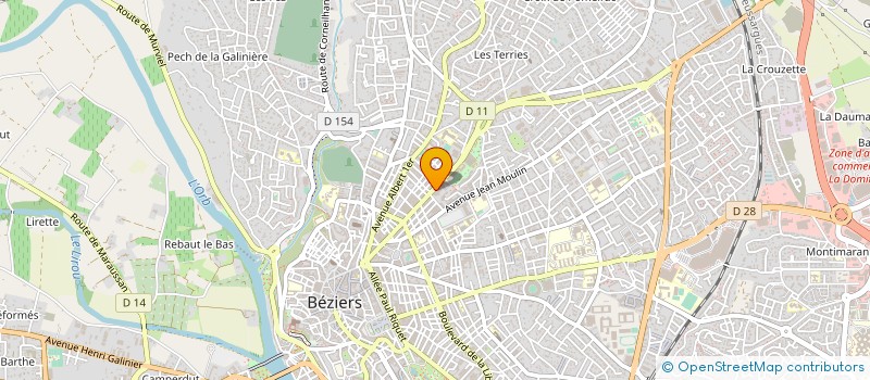 localisation de l'entreprise RESTAURANT INTER ENTREPRISES DE LA POSTE à BEZIERS