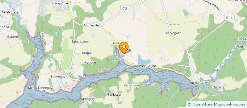 localisation de l'entreprise RESTAURANT KERLAND  RIEC-SUR-BELON