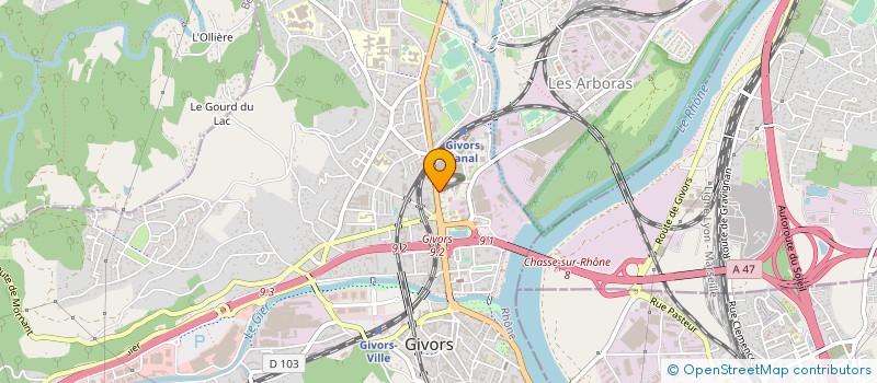 localisation de l'entreprise RESTAURANT L'EDEN à GIVORS
