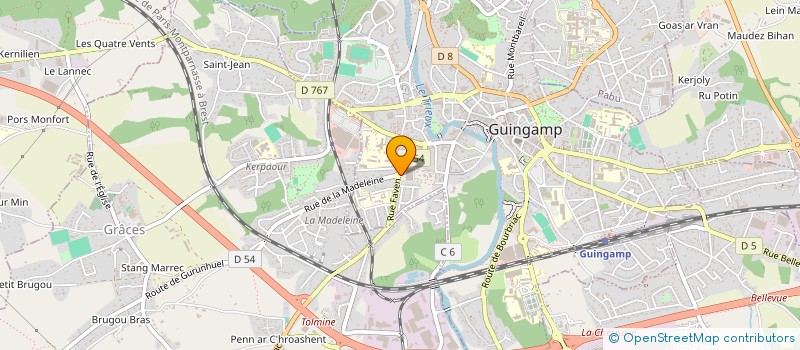 localisation de l'entreprise RESTAURANT LA MADELEINE à GUINGAMP