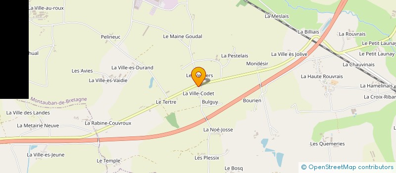 localisation de l'entreprise RESTAURANT LA VILLE CODET  MONTAUBAN-DE-BRETAGNE